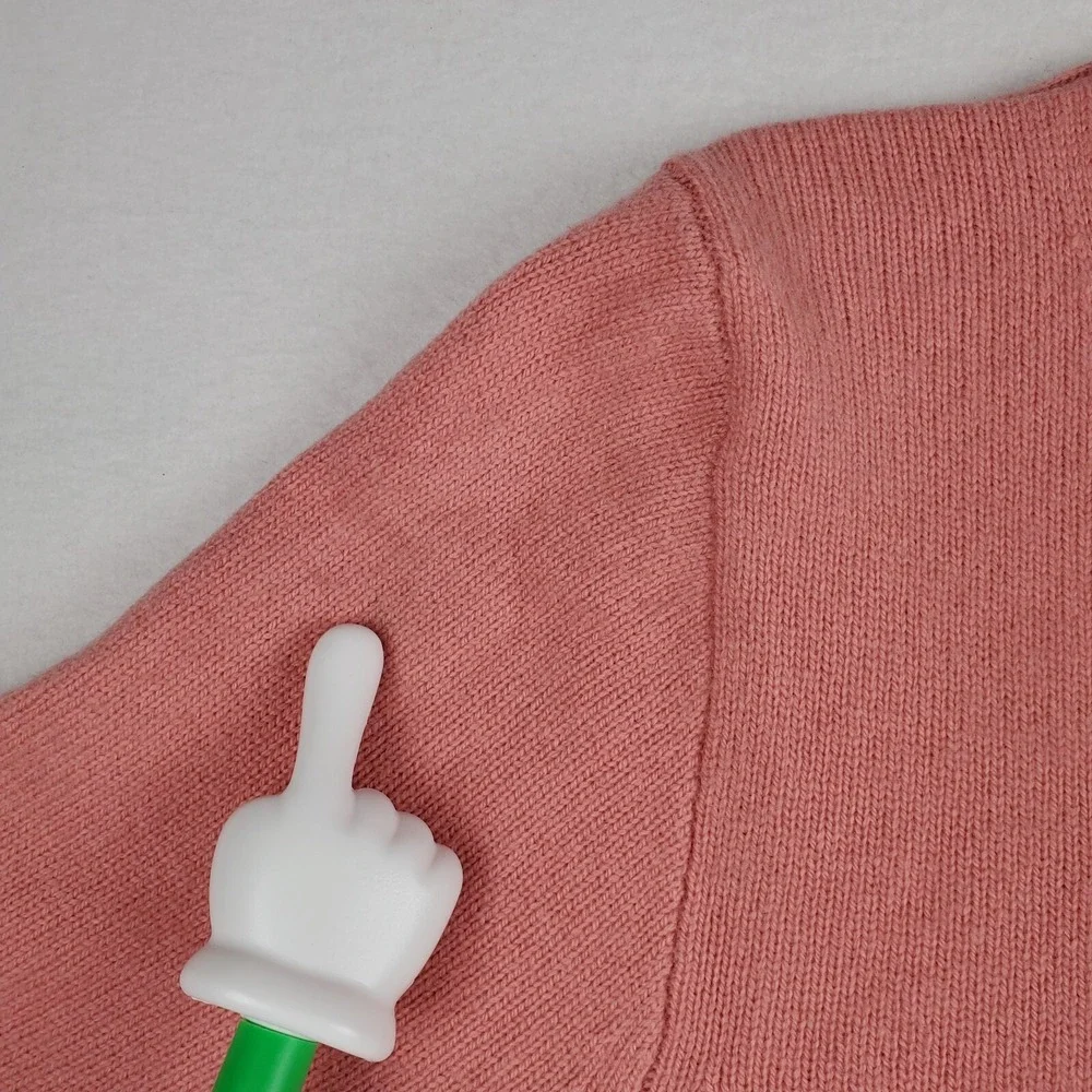 J. Crew Sweater Womens Medium Coral Wool Knit Ribbed Classic Round Neck Pullover